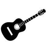 Ilustração de guitarra preto e branco