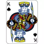 Król pik hazard karta grafika wektorowa