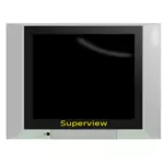 Superview TV set vektorritning