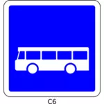 Автобус только дорожный знак векторное изображение