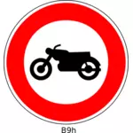 オートバイと軽二輪車の進入禁止のベクター クリップ アート ラウンド禁止標識