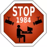 Zastavit 1984 vektorový obrázek