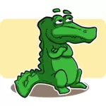 صورة متجهة من التمساح الأخضر بالملل