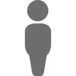 Ilustração em vetor de ícone de silhueta simples homem ou pessoa