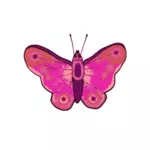 Illustration vectorielle de papillon rose et violet
