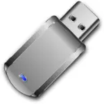 Imágenes Prediseñadas Vector del palillo del USB gris brillante