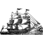 Disegno vettoriale di pirata nave