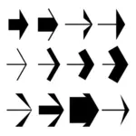 Selección de flechas vector illustration