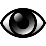 Vektor Klipart černé oko s odleskem