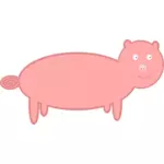 Sketsa babi merah muda