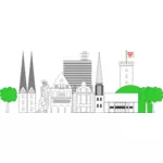 Bielefeld सिटी सदिश ग्राफिक्स की इमारतें