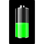 Vector de la imagen del icono de batería vacía media