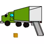 Ilustración vectorial del camión de Mudanzas vacío abierto