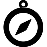 Kompas ikon znamení vektorové kreslení