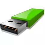 וקטור אוסף של ניידים כונן הבזק ירוק של USB