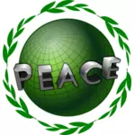 शांति ग्लोब वेक्टर चित्रण