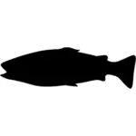 मछली सिल्हूट वेक्टर चित्रण