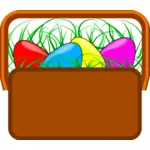 Easter basket vector drawing