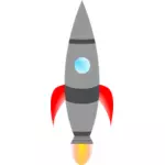 Stekelige raket op opstijgen vectorillustratie