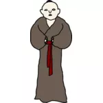Azjatycki mnich wektorowej