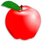 赤の光の色合いのアップルのベクトル描画