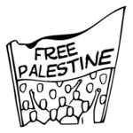 Wolna Palestyna transparent wektor