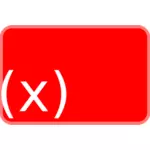 Red, funksjon ikonet vector illustrasjon