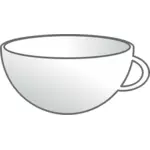 お茶のジョッキが空のベクトル描画