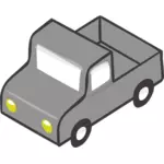 Illustration vectorielle d'une camionnette grise d'en haut
