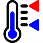 Цвет термометр значок векторная графика