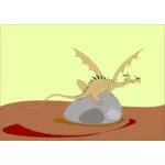 Imagem de vetor de dragão dos desenhos animados