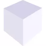 3D Bílý box Vektor Klipart