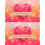 صورة متجهة لقلوب الألوان بطاقات عيد الحب سعيد