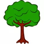 Perokresby vektorový obrázek kulatý strom top