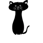 काली बिल्ली सिल्हूट वेक्टर क्लिप आर्ट