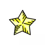 Étoile décorative jaune