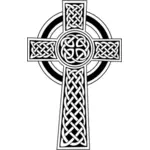 Clip art wektor z czarno-biały Krzyż celtycki