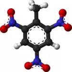 TNT molekyl 3d-bild