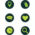 Zielone ikony