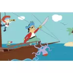 Barca del pirata del fumetto