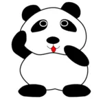 Panda con la linguetta fuori