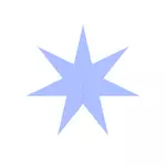 Estrella azul estampado