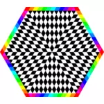 レインボー六角形