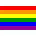 El gradiente de la bandera de arco iris