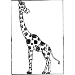 Kreskówka żyrafa wektor rysunek