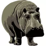 Imagem vetorial de um hipopótamo