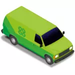 شاحنة تسليم خضراء