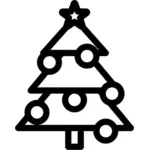 Boże Narodzenie drzewo silhouette