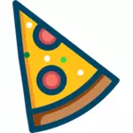 בתמונה וקטורית של פיצה פפרוני