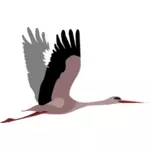 Fliegender Storch-Vektor-Bild
